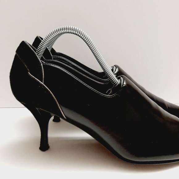 Couture DONALD J PLINER Roxie Black Pumps Leather Heels Shooties Sz 8 N - Picture 4 of 16
